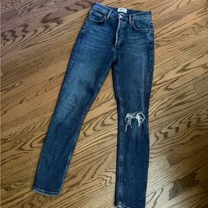 AGOLDE Distressed Straight Leg Jeans